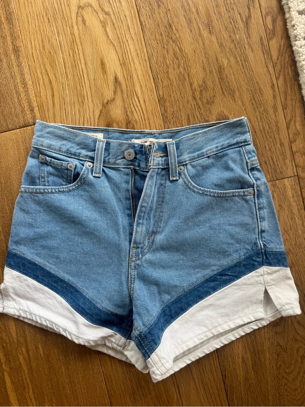 Levi Color Block Jean Shorts